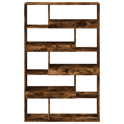 vidaXL Bookcase Smoked Oak100x33x156,5 cm Engineered Wood - Brown - 100 x 33 x 156.5 cm