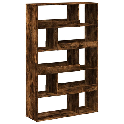 vidaXL Bookcase Smoked Oak100x33x156,5 cm Engineered Wood - Brown - 100 x 33 x 156.5 cm