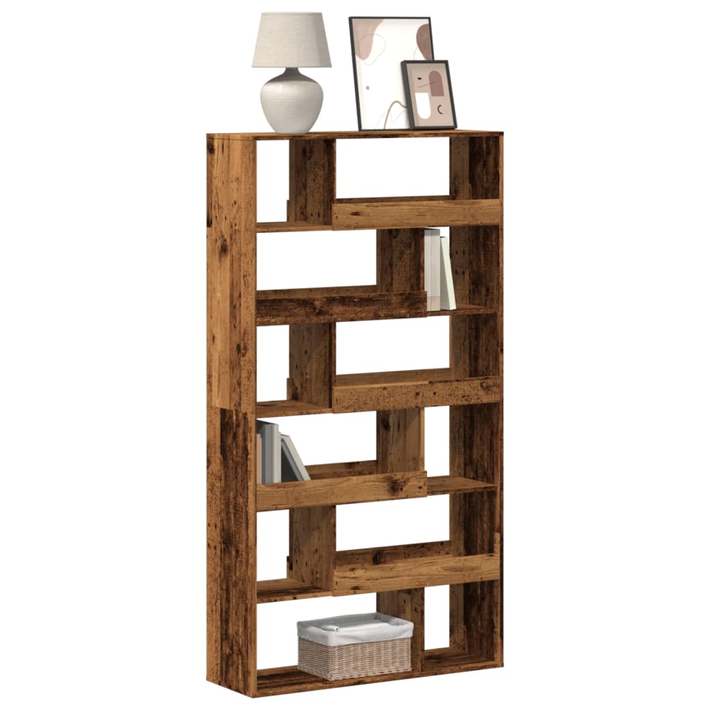 vidaXL Bookcase Old Wood 100x33x187,5 cm Engineered Wood - Brown