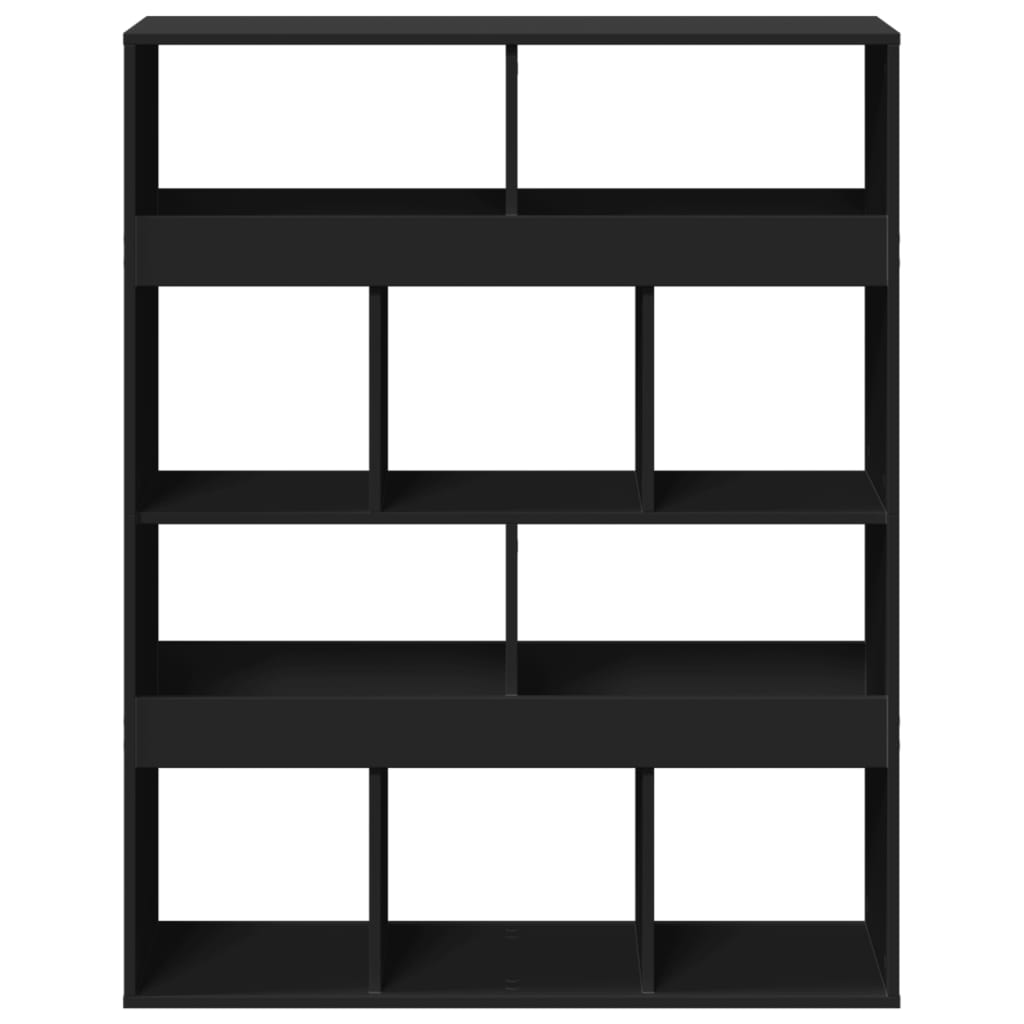 vidaXL Bookcase Black 100x33x125.5 cm Engineered Wood