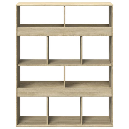 vidaXL Bookcase Sonoma Oak 100x33x125.5 cm Engineered Wood - Brown