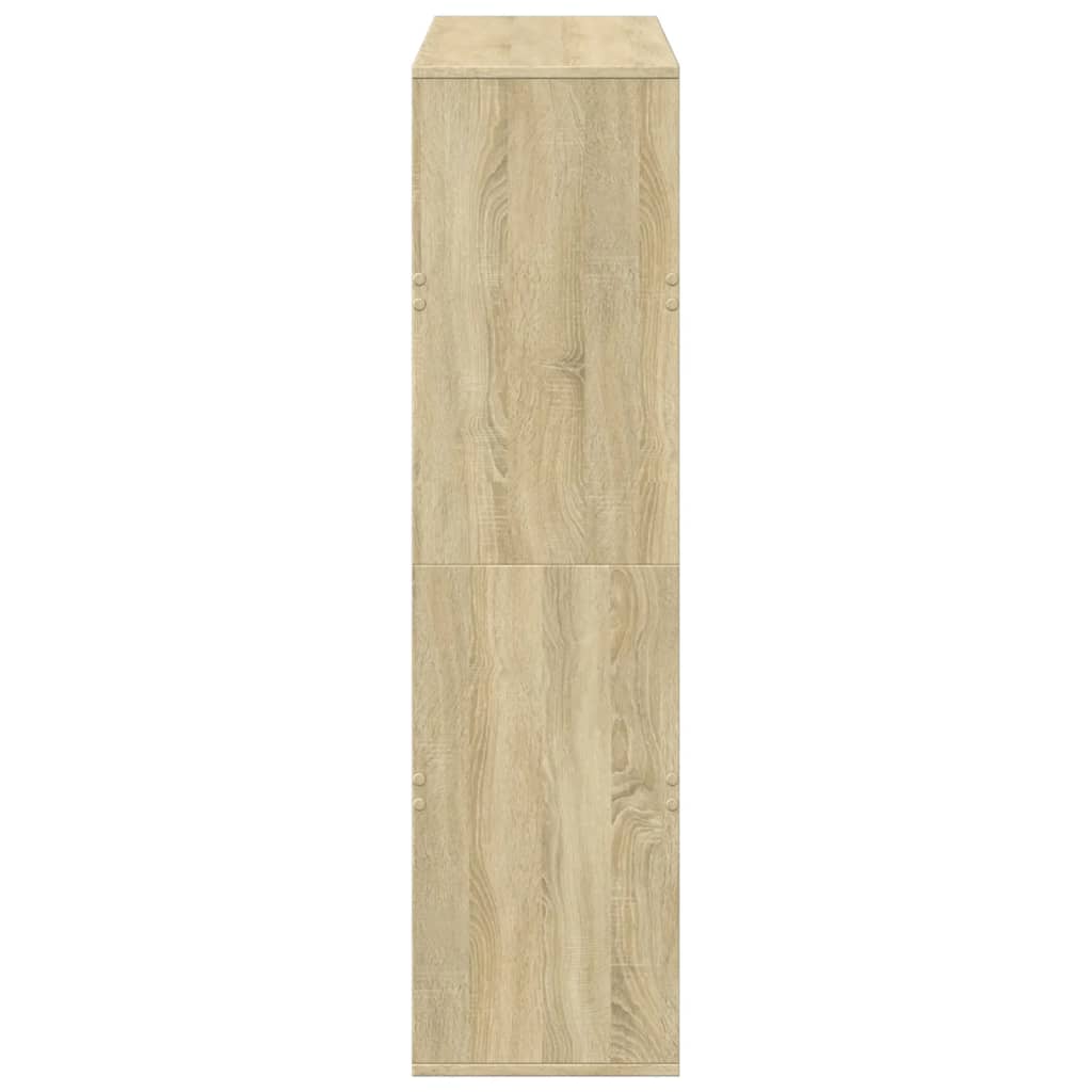 vidaXL Bookcase Sonoma Oak 100x33x125.5 cm Engineered Wood - Brown