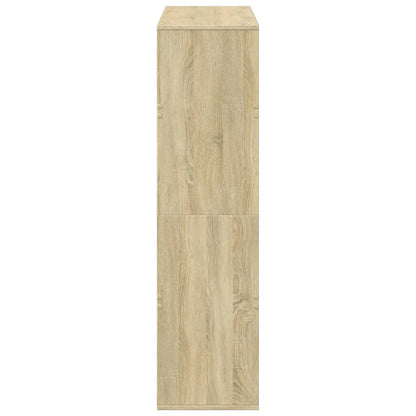 vidaXL Bookcase Sonoma Oak 100x33x125.5 cm Engineered Wood - Brown