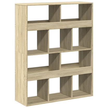 vidaXL Bookcase Sonoma Oak 100x33x125.5 cm Engineered Wood - Brown