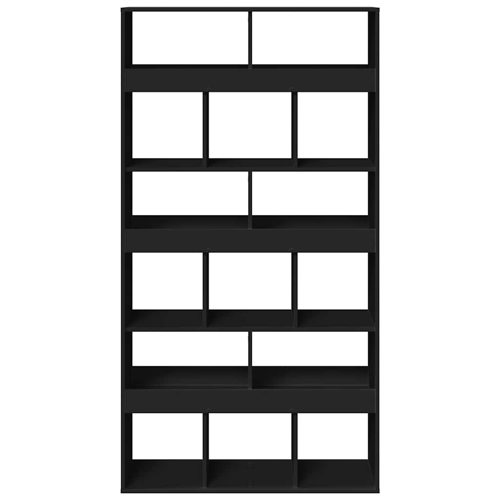 vidaXL Bookcase Black 100x33x187.5 cm Engineered Wood