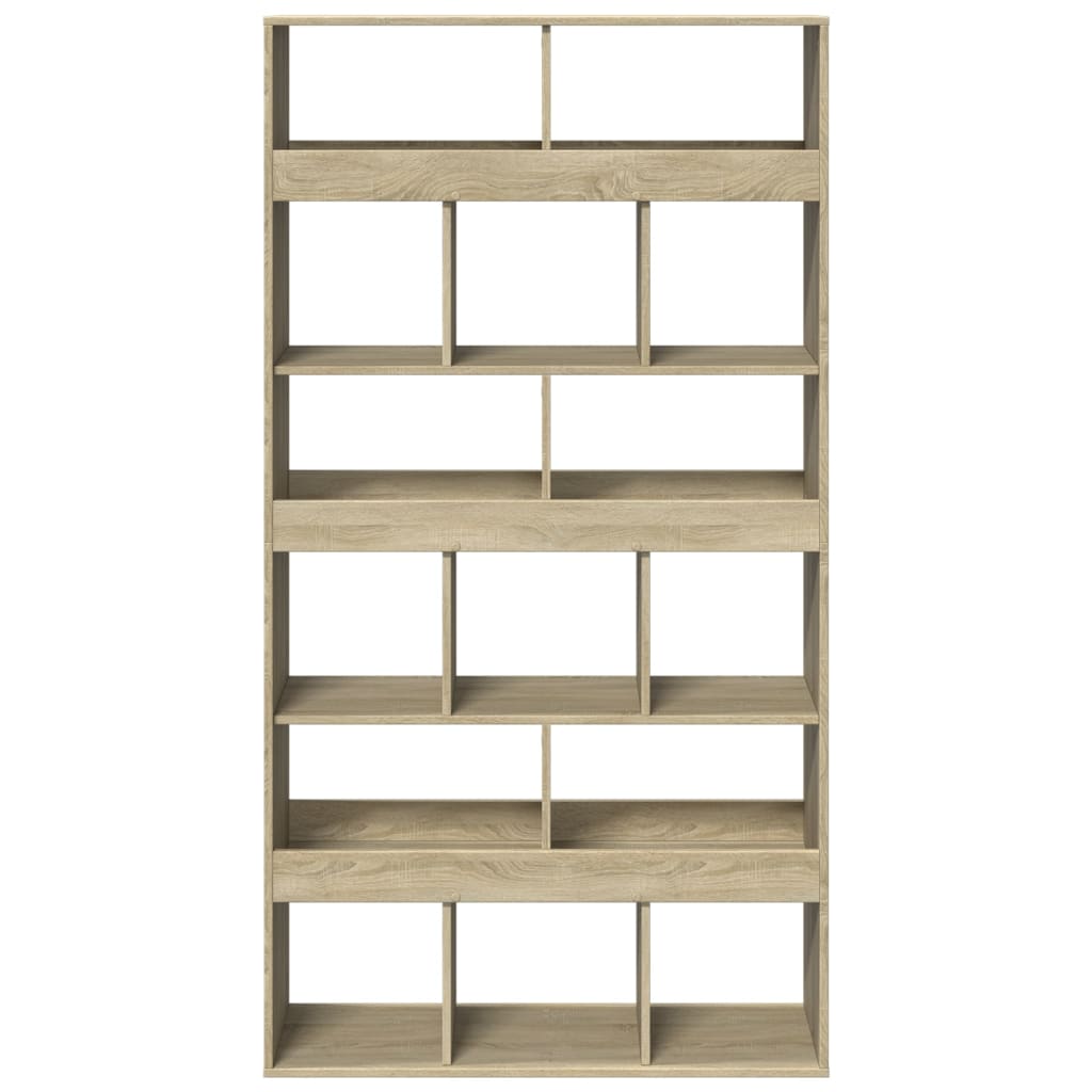 vidaXL Bookcase Sonoma Oak 100x33x187.5 cm Engineered Wood - Brown