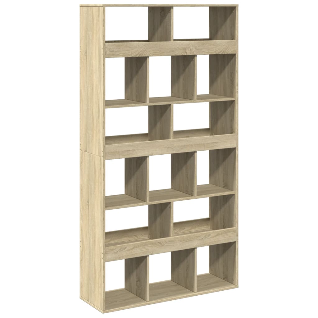 vidaXL Bookcase Sonoma Oak 100x33x187.5 cm Engineered Wood - Brown