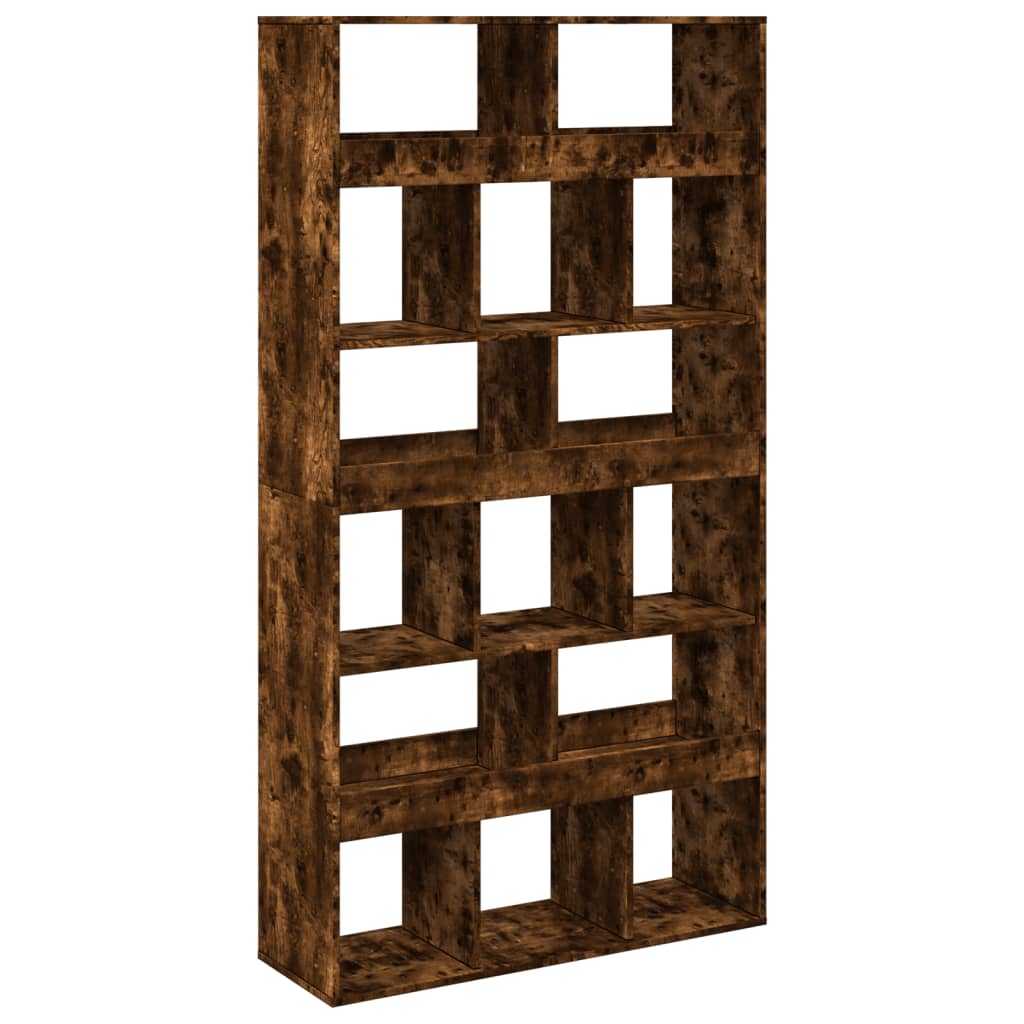 vidaXL Bookcase Smoked Oak 100x33x187.5 cm Engineered Wood - Brown