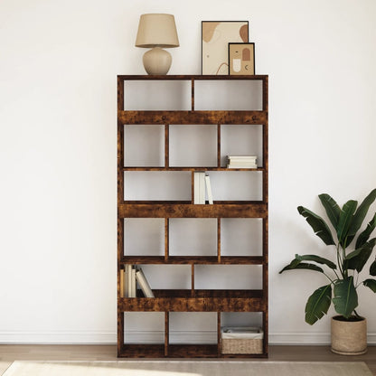 vidaXL Bookcase Smoked Oak 100x33x187.5 cm Engineered Wood - Brown