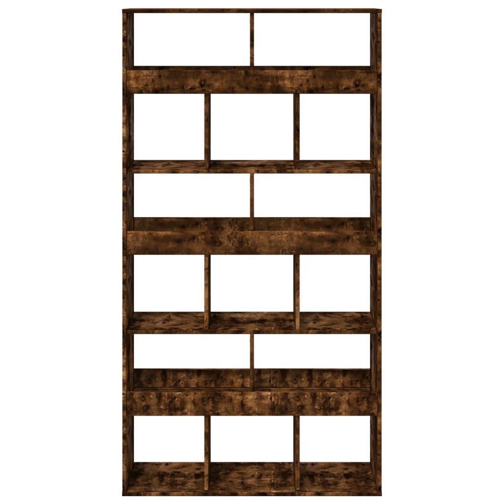 vidaXL Bookcase Smoked Oak 100x33x187.5 cm Engineered Wood - Brown