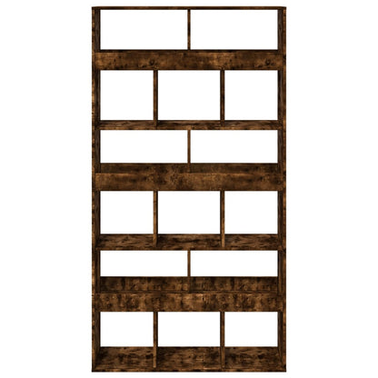 vidaXL Bookcase Smoked Oak 100x33x187.5 cm Engineered Wood - Brown