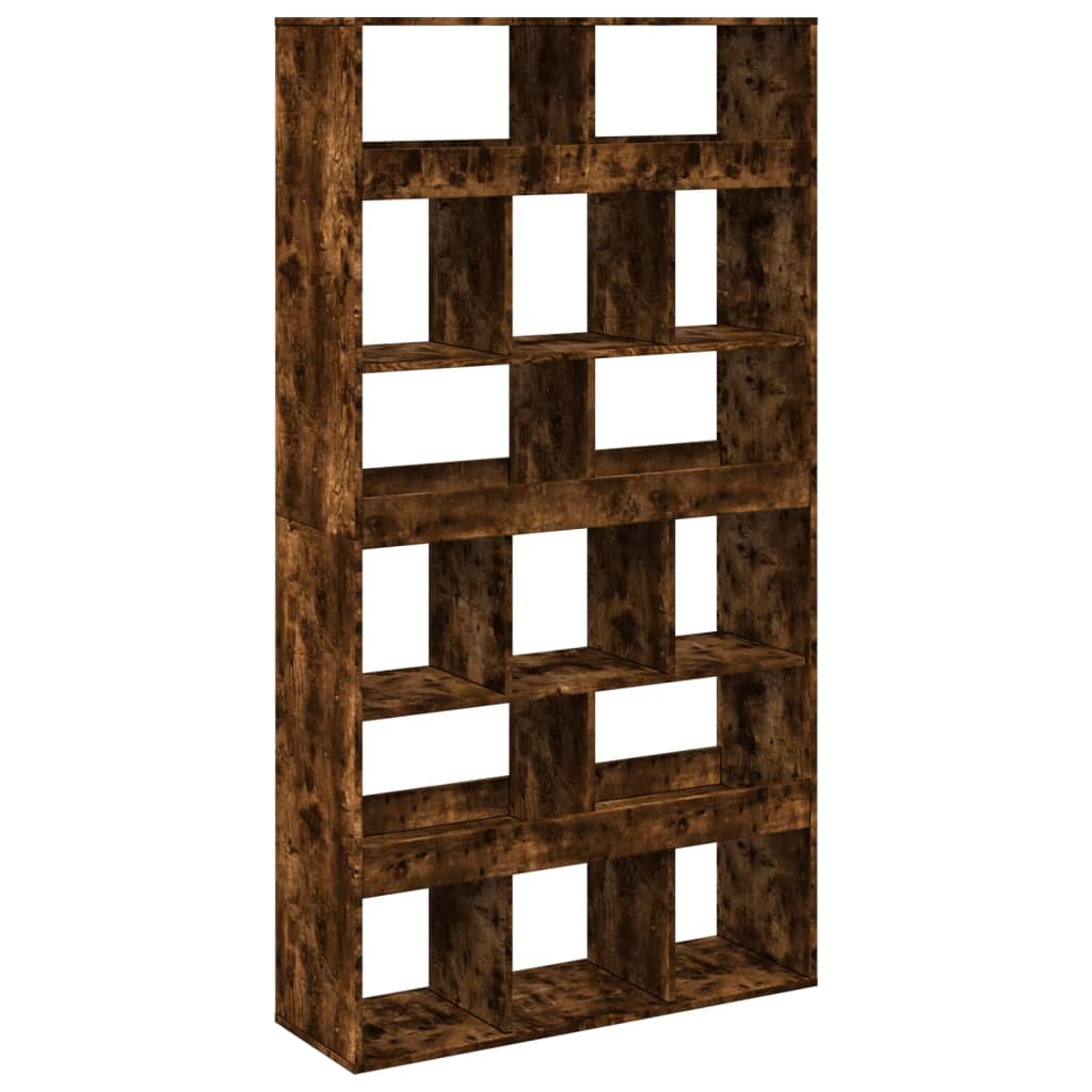 vidaXL Bookcase Smoked Oak 100x33x187.5 cm Engineered Wood - Brown