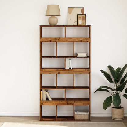 vidaXL Bookcase Old Wood 100x33x187.5 cm Engineered Wood - Brown
