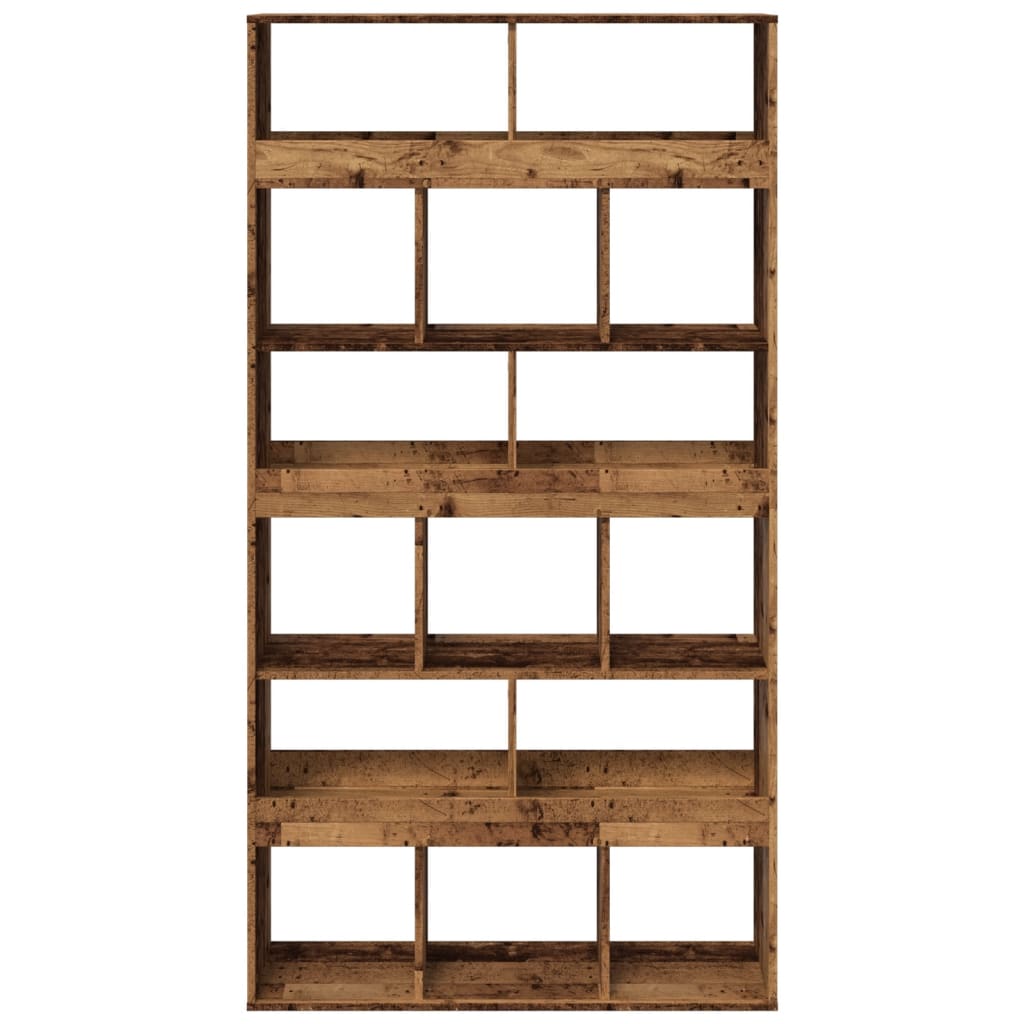vidaXL Bookcase Old Wood 100x33x187.5 cm Engineered Wood - Brown