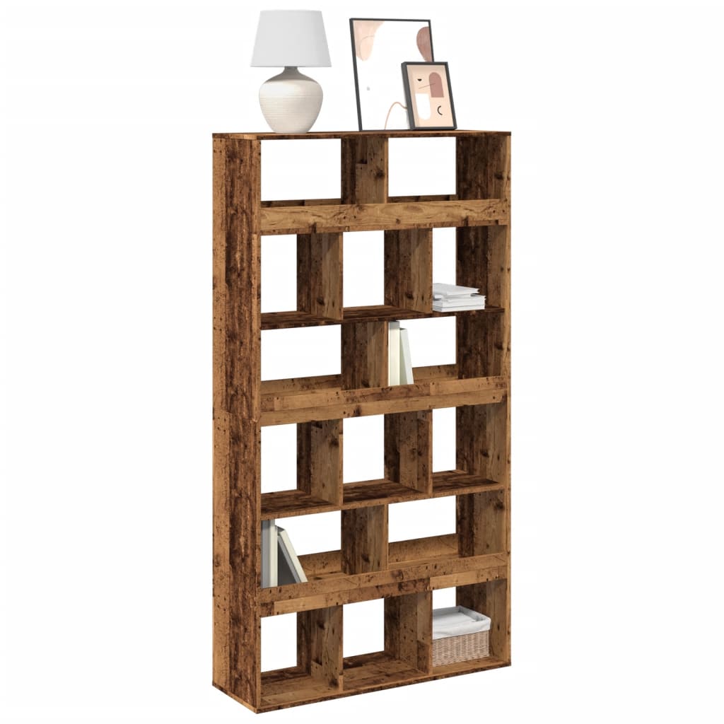vidaXL Bookcase Old Wood 100x33x187.5 cm Engineered Wood - Brown