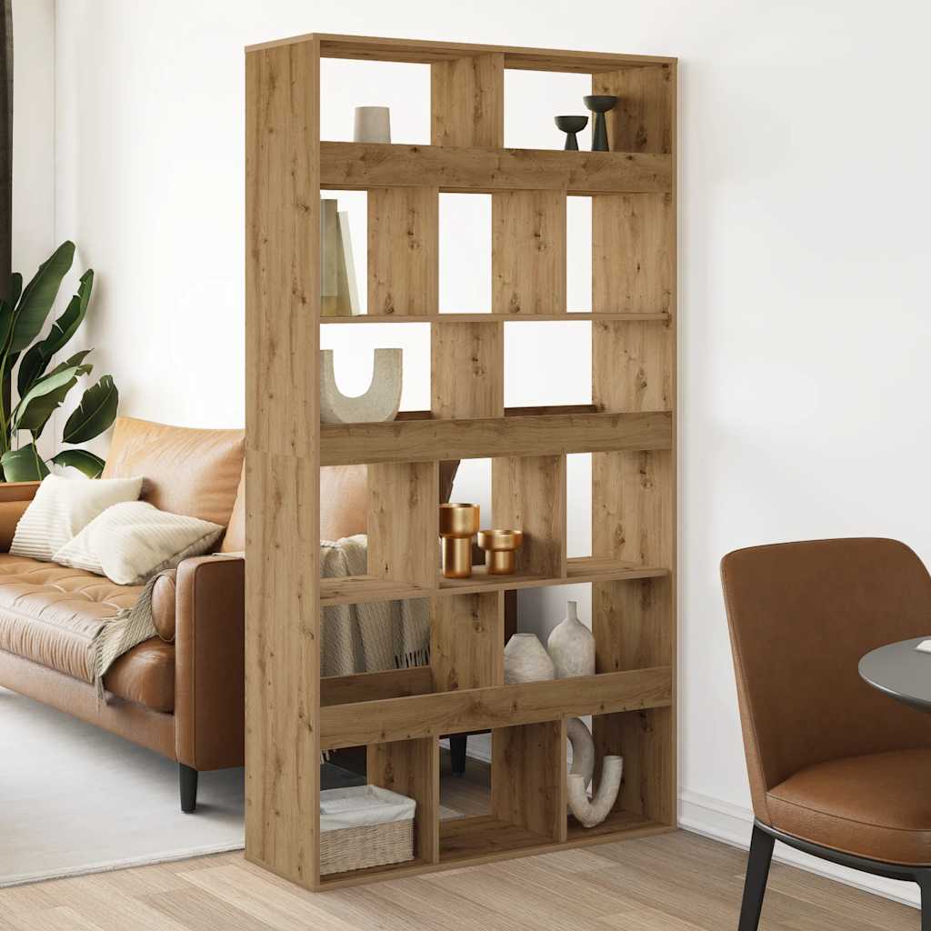 vidaXL Bookcase Artisan Oak 100x33x187.5 cm Engineered Wood - Brown