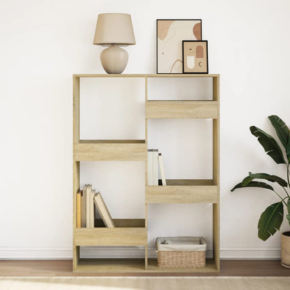 vidaXL Bookcase Sonoma Oak 100x33x135 cm Engineered Wood - Brown