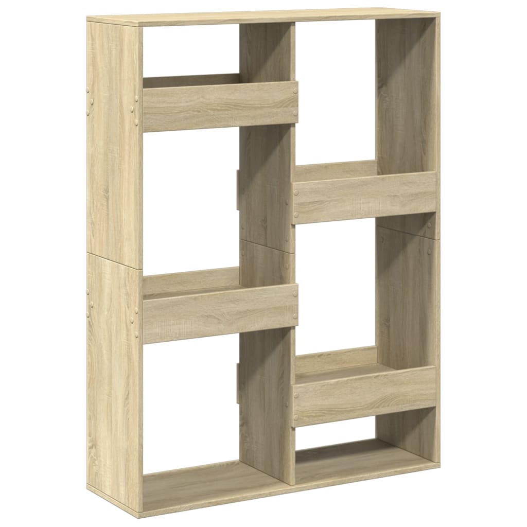 vidaXL Bookcase Sonoma Oak 100x33x135 cm Engineered Wood - Brown