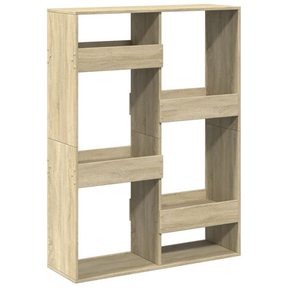 vidaXL Bookcase Sonoma Oak 100x33x135 cm Engineered Wood - Brown