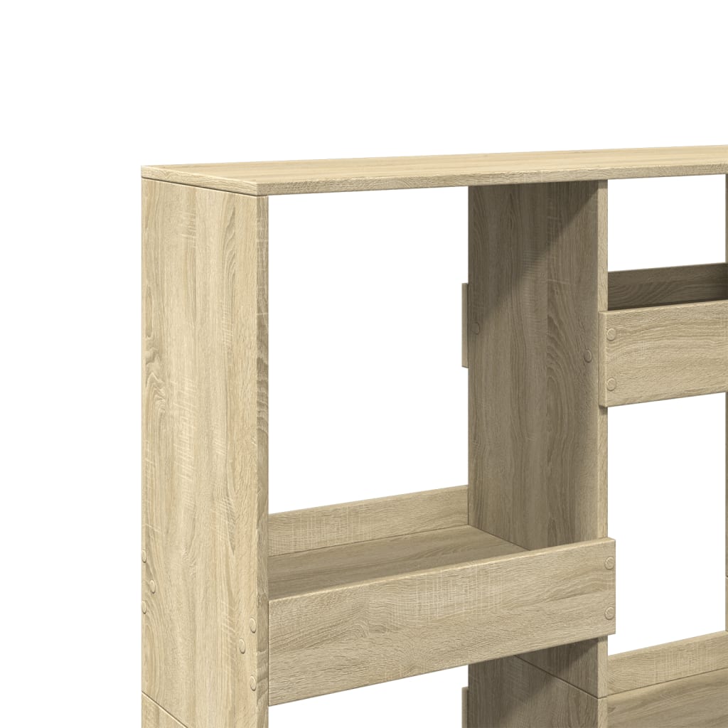 vidaXL Bookcase Sonoma Oak 100x33x135 cm Engineered Wood - Brown