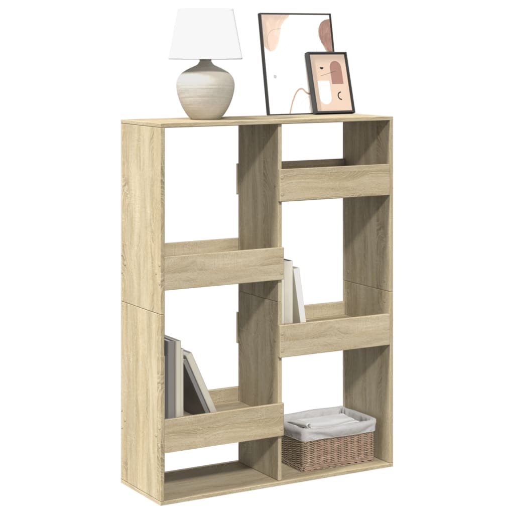 vidaXL Bookcase Sonoma Oak 100x33x135 cm Engineered Wood - Brown