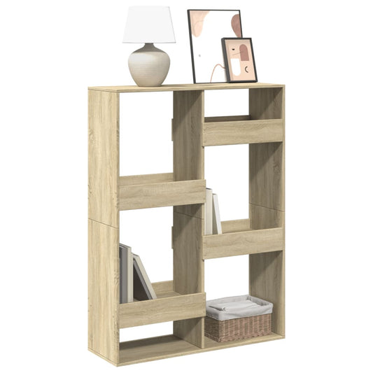 vidaXL Bookcase Sonoma Oak 100x33x135 cm Engineered Wood - Brown