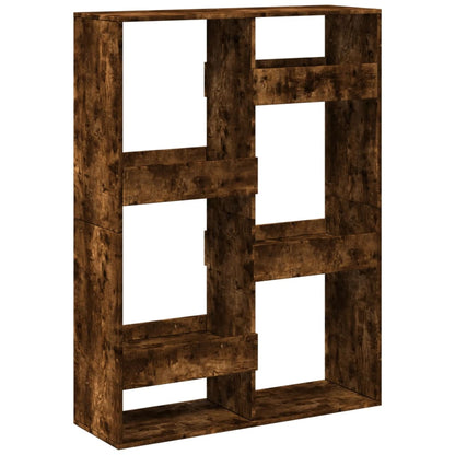 vidaXL Bookcase Smoked Oak100x33x135 cm Engineered Wood - Brown