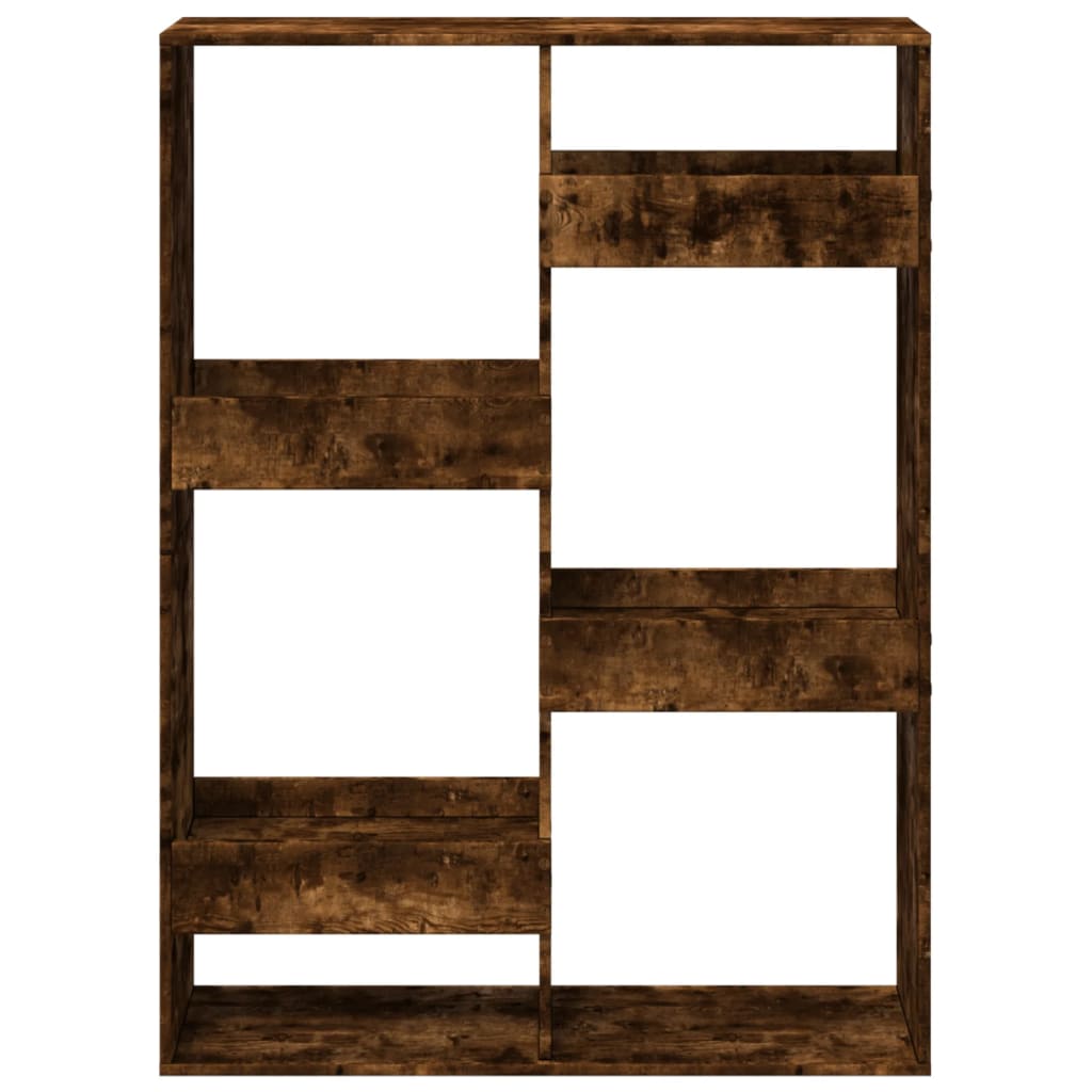 vidaXL Bookcase Smoked Oak100x33x135 cm Engineered Wood - Brown