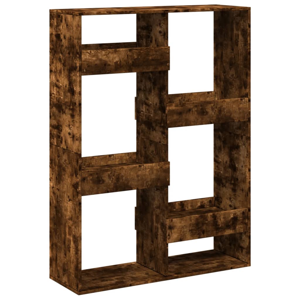 vidaXL Bookcase Smoked Oak100x33x135 cm Engineered Wood - Brown