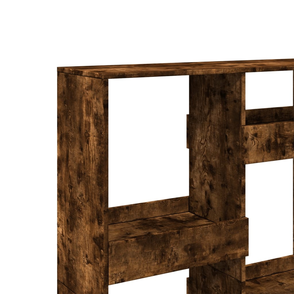 vidaXL Bookcase Smoked Oak100x33x135 cm Engineered Wood - Brown
