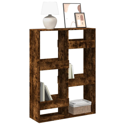 vidaXL Bookcase Smoked Oak100x33x135 cm Engineered Wood - Brown