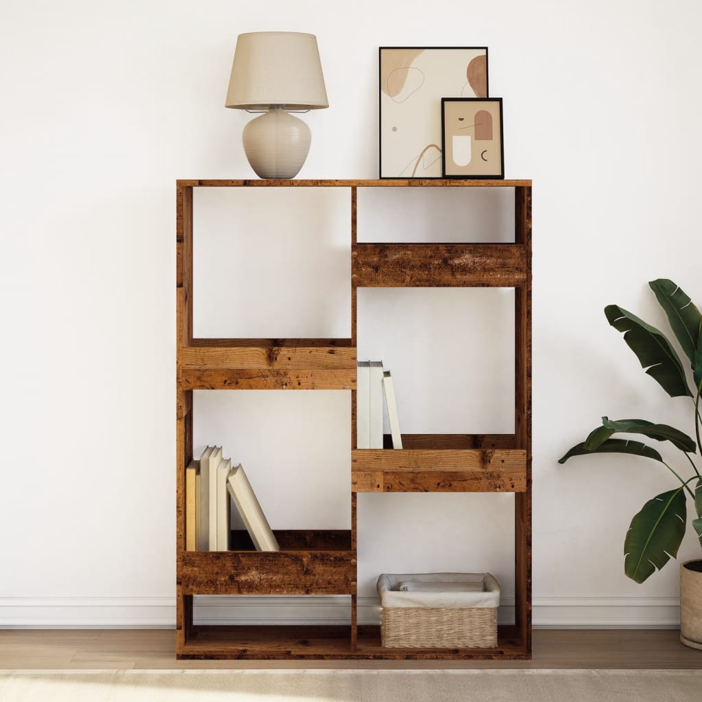 vidaXL Bookcase Old Wood 100x33x135 cm Engineered Wood - Brown