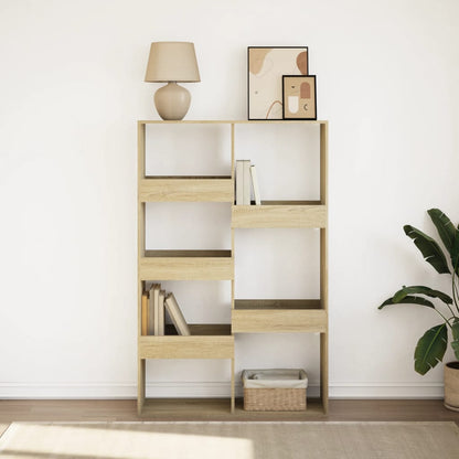 vidaXL Bookcase Sonoma Oak 100x33x155.5 cm Engineered Wood - Brown