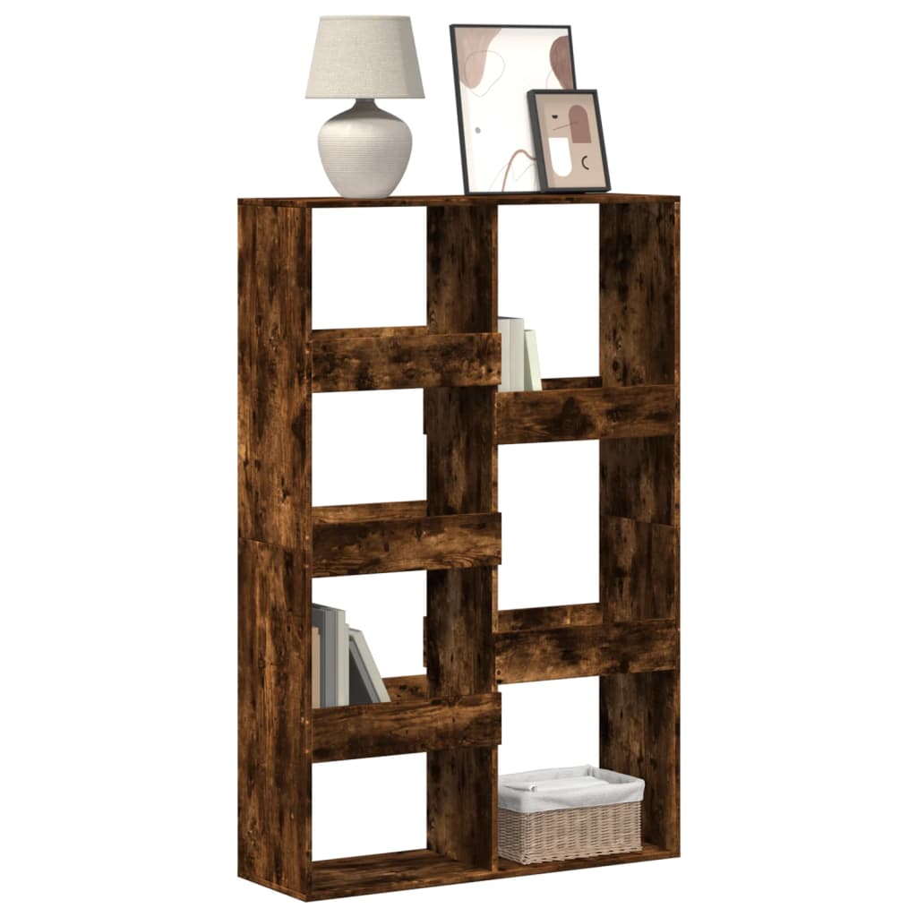 vidaXL Bookcase Smoked Oak 100x33x155.5 cm Engineered Wood - Brown