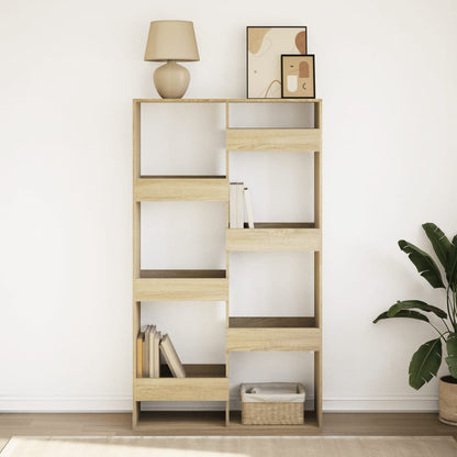 vidaXL Bookcase Sonoma Oak 100x33x175 cm Engineered Wood - Brown