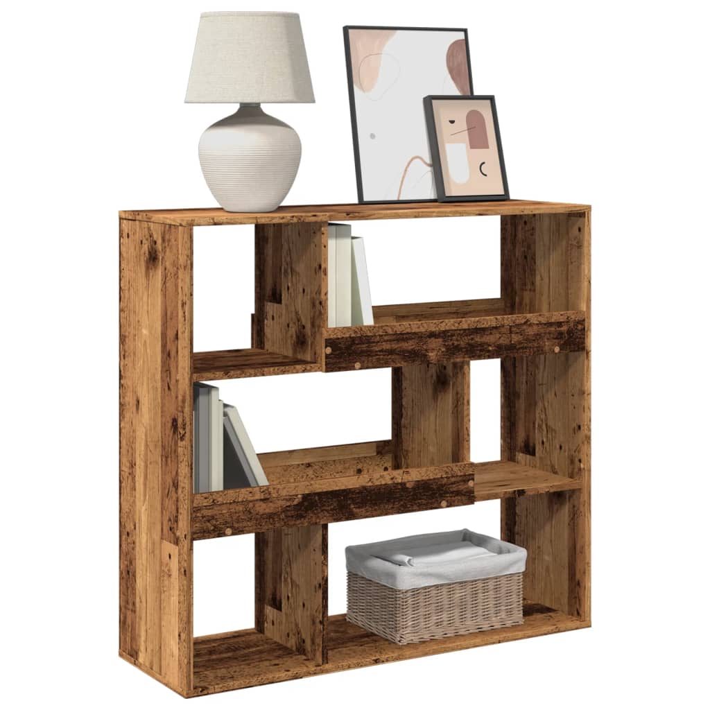 vidaXL Room Divider Old Wood 100x33x94.5 cm Engineered Wood - Brown