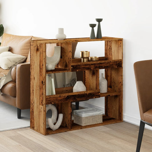 vidaXL Room Divider Old Wood 100x33x94.5 cm Engineered Wood - Brown