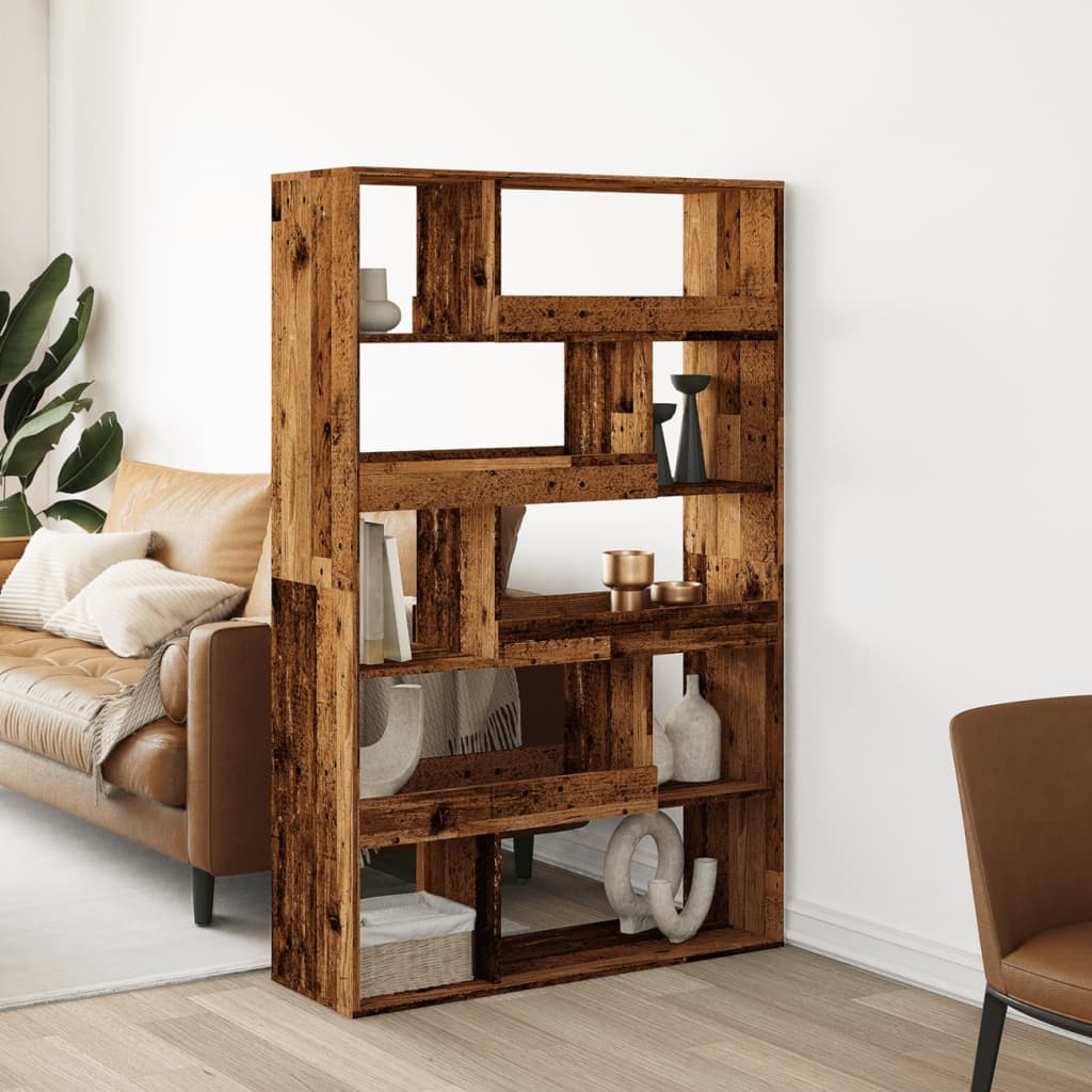 vidaXL Room Divider Old Wood 100x33x156.5 cm Engineered Wood - Brown