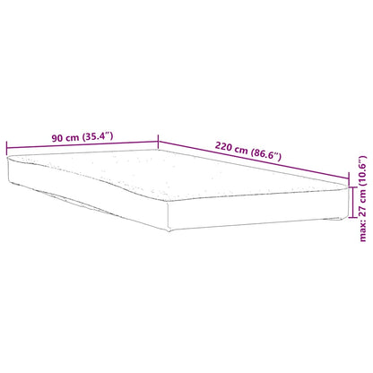vidaXL Mattress Protector White 90x220 cm Waterproof - 220 x 90 x 27 cm