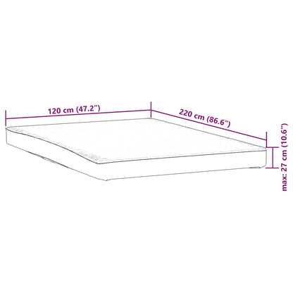 vidaXL Mattress Protector White 120x220 cm Waterproof - 220 x 120 x 27 cm