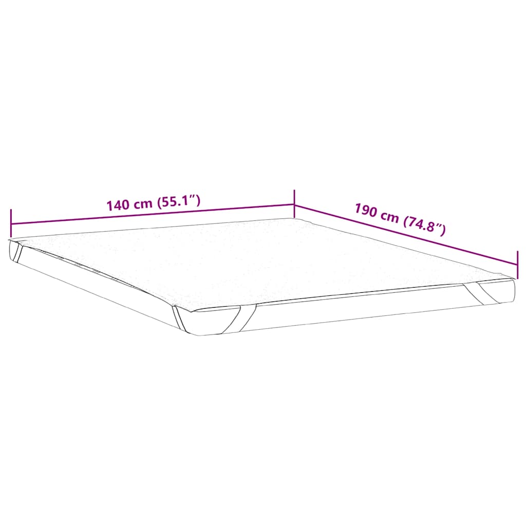 vidaXL Mattress Protector White 140x190 cm Waterproof - 190 x 140 cm