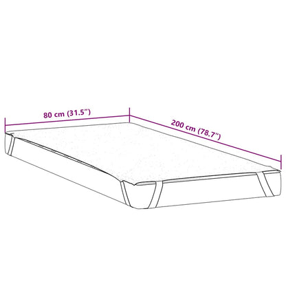 vidaXL Mattress Protector White 80x200 cm Waterproof - 200 x 80 cm