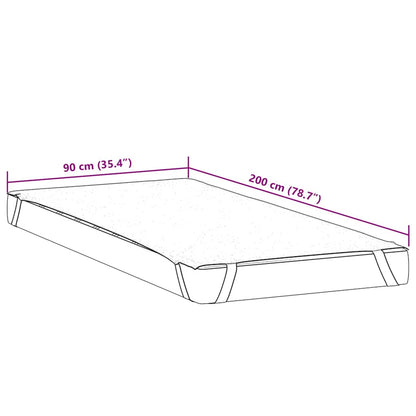 vidaXL Mattress Protector White 90x200 cm Waterproof - 200 x 90 cm