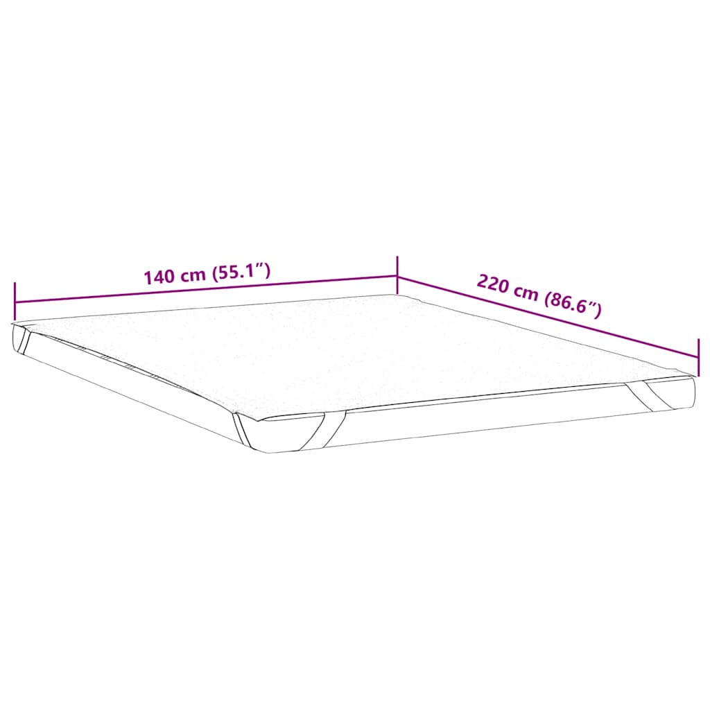 vidaXL Mattress Protector White 140x220 cm Waterproof - 220 x 140 cm