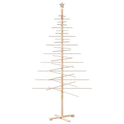 vidaXL Wooden Christmas Tree Bamboo Natural with Unfinished - Brown - 210 cm