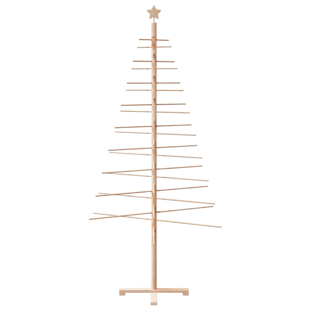 vidaXL Wooden Christmas Tree Bamboo Natural with Unfinished - Brown - 210 cm