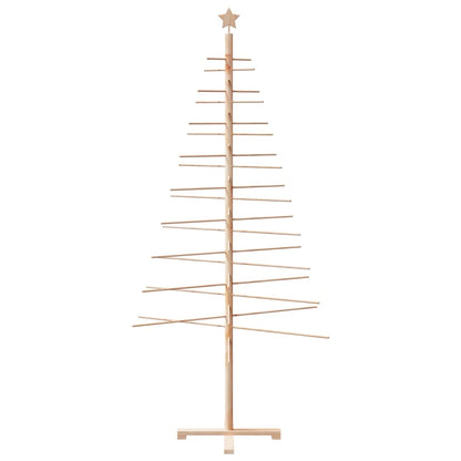 vidaXL Wooden Christmas Tree Bamboo Natural with Unfinished - Brown - 210 cm