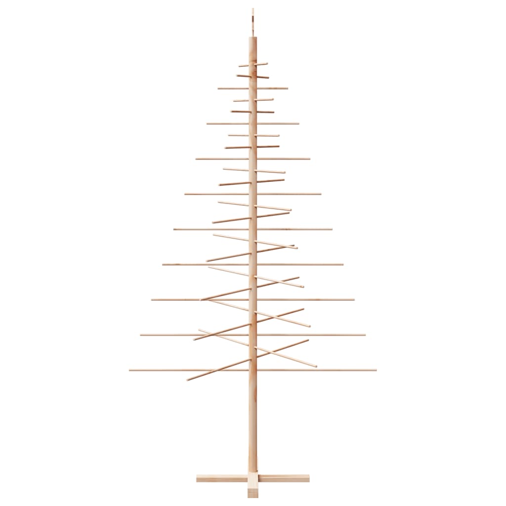 vidaXL Wooden Christmas Tree Bamboo Natural with Unfinished - Brown - 210 cm
