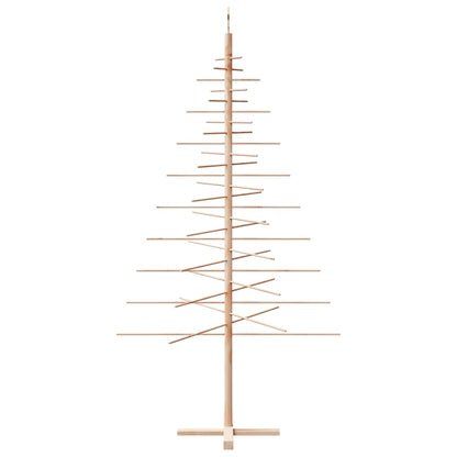 vidaXL Wooden Christmas Tree Bamboo Natural with Unfinished - Brown - 210 cm
