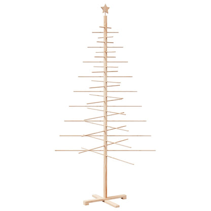 vidaXL Wooden Christmas Tree Bamboo Natural with Unfinished - Brown - 210 cm
